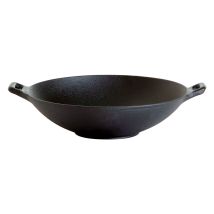 Gusseisenkuss Gusseisenwok Mit 2 Griffen Ø 37 Cm Gusspfanne Gusseisen Wok