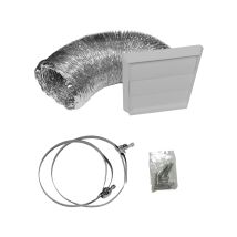 MyAppliances – 150mm Venting Kit for Cooker Hoods – Flexible Aluminum Tube 1.5m – External Vent Cover