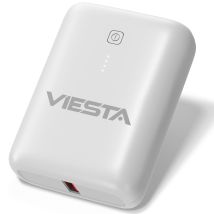Powerbank Usb-c Mini [9000mah] Weiß - Fast Charging, Pd20 W Type-c Input & Output, Type-c Eingang, Usb-eingang, Led Batterieanzeige, Usb & Type-c 