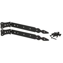Kotarbau Set Di 2 Nastri Per La Ricarica, 300 Mm, Cerniera Per Porta, Gancio A Croce, Cerniera Per Porta, Colore Nero, Antiruggine, Robusto