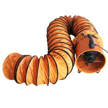 Extractor De Polvo 250mm Portátil Potencia 550w Con Conducto Retráctil 6m Soplador Aire Humos Industrial Aparato Para Quitar Polvo Ventilador 