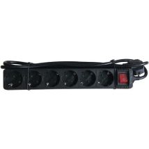 Multipresa M-cab 6 Prese Nero Cavo 1.5 M Pvc
