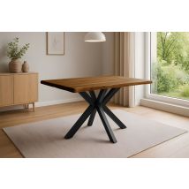 Sam - Esstisch Baumkante Akazie Honigfarben 120 X 80 Cm Spider-gestell Schwarz Harley