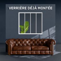 Verrière 4 Carreaux - Déjà Montée - Blanc