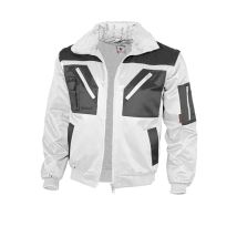 Qualitex Pilotenjacke Zweifarbig, Größe: 4xl, Farbe: Weiß/grau