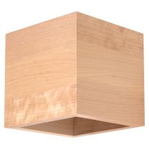 SOLLUX – QUAD Wall Lamp – Natural Wood – 10 cm x 12 cm x 10 cm – Scandinavian Design