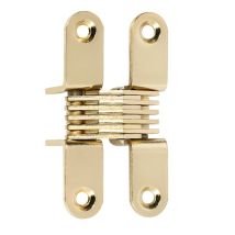 Bisagra invisible para muebles – Hierro y zamak – Capacidad de carga hasta 8 kg – Acabado en níquel latonado