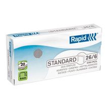 Rapid - Standard-heftklammern 26/6 Verzinkt Karton Mit 5000 Stück
