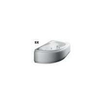 Baignoire D'Hydromassage D'Angle Modèle Grazia Avec Panneau Dimensions : 150 X 100 Cm Droite