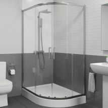 Offset Quadrant Shower Enclosure 900x760mm Easy Plumb Tray (right Entry) 8mm Glass