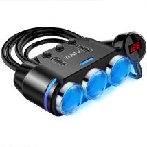 150w Briquet De Cigarette De Voiture Multi-prise, Briquet De Cigarette Séparateur Avec Prise Usb 12v, Adapteur Briquet De Cigarette Avec Double/double