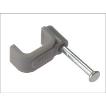 Forgefix – Flat Cable Clips 2.50mm – Box of 100 – Ideal for Timber and Masonry Installations