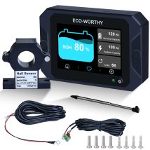 Eco-worthy 300a 12v/24v/36v/48v,3,5" Digital Lcd Battery Monitor Touchable Capacity Voltmeter Analyser 300a