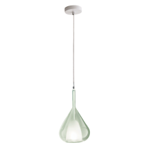Fabas Luce - Lustre Suspension Led Lila En Métal Et Verre Borosilicate Vert Transparent 3481-40-140