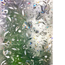 3d Film Pour Fenêtre Film Electrostatique Protége Intimité Anti-uv Décoratif Film Vitre Anti Regard Motif Tulipes Fleurs 60×200cm