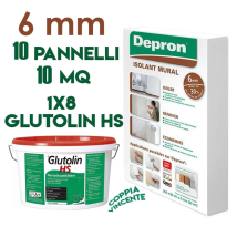 Depron Pannelli Isolanti Da 6mm (125 X 80 ) Confezione Da 10mq + 1 X 8 Glutolin Hs Colla Per Polistirolo