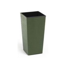 Fargro – Finesse Eco Rattan Pot Green – Small Planter – Recycled Plastic, Wood – 7 x 7 x 14 cm