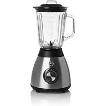 Melchioni - Starker Mixer, 600 W, 1,5 L Glasbehälter, 5 Geschwindigkeiten, Schwarz/stahl