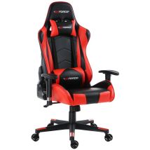 Gtforce - Pro Fx Leather Racing Sports Office Chair In Black And Red