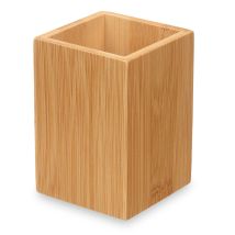 Zahnputzbecher, Quadratisch, Aus Bambus, 6,8 X 6,8 X 9,7 Cm