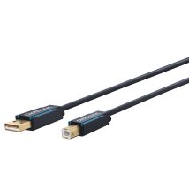 Clicktronic - Usb-a-auf-usb-b 2.0 Adapterkabel, Premium-kabel Usb-a-stecker Usb-b-2.0-stecker 3,0 M 480 Mbit/s. Kabellänge 3 M