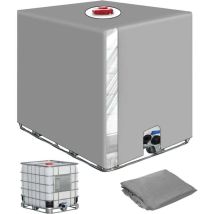 Ibc 1000l Tankabdeckung. Regenwassernutzungsplane Mit Transparenter Folie. Uv- Und Staubbeständige Plane/abdeckung/schutzabdeckung Für Tanks - Grau (