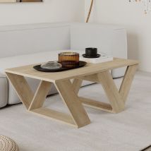 Mesa Centro Safir 40 cm Alto – 110 cm Largo – 60 cm Ancho – MDF Lacado Blanco