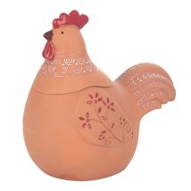 Altri - Signes Grimalt Jarrón Decoracion Figura Gallina Jarrones Y Portavelas Marrón 18x26x25cm 28824