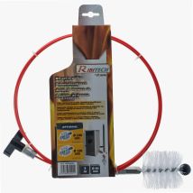 RIBILAND Reinigungsset für Pelletheizungen – Reinigungsbürste Durchmesser 80 mm – Kabel 3 Meter oder 5 Meter