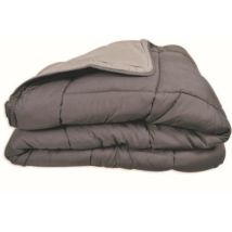 Couette Chaude Microfibre 400 Gr/m2 Calgary Acier + Argent 220x240cm