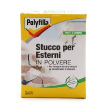 Stucco in polvere a base di cemento 1 kg – Polifilla – Bianco – Tempo di essiccazione 4-6 ore