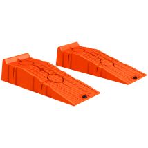 Durhand - 2.5 Ton Plastic Car Lifting Ramps Automotive Vehicle Garage Orange