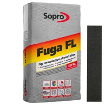 Stucco Flessibile Sopro Fl Nero 25 Kg Largo Con Scanalatura Da 2 A 20 Mm
