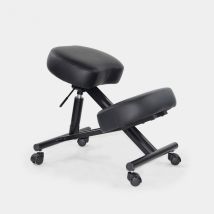 Sedia Ergonomica Posturale Sgabello Svedese Metallo Similpelle Balancesteel Lux