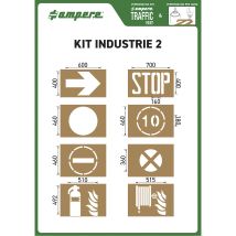 Ampere – Jeu de pochoirs en carton huilé – 8 pochoirs – Longueur, Largeur