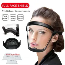 2 Pezzi Maschera Trasparente Per Il Viso, Visiera Integrale, Occhiali Di Sicurezza, Maschera Di Protezione Per Gli Occhi, Antivento, Antipolvere, 