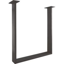 Tischkufe Regular – Stahl – Schwarz lackiert – Tragkraft 150 kg – 80 mm tief – 600 mm breit – 720 mm hoch