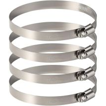 Ersandy - Set Di 4 Fascette Stringitubo In Acciaio Inox – Regolabili Per Il Fissaggio Di Tubi Flessibili (141 Mm – 165 Mm)