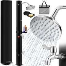 Kesser - Ducha Solar 40- 60 Litros Ducha Solar Para Jardín Agua Caliente Máx. 60°c Incl. Plato De Ducha Metálico Y Cubierta Protectora Ducha Para 