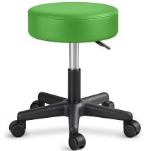 Tresko Taburete Con Ruedas Taburete Giratorio Cosmético De Trabajo Consulta, Regulable En Altura, Giratorio En 360°, Con Asiento Acolchado De 10 Cm Y 