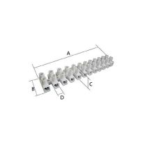 Kps 701150103 Morsettiera In Polipropilene, 16 Mm², 10 Sezione Minimo Imballaggi, 200 Tenore, Nero