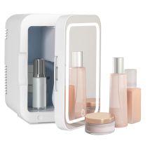 4l Portable Mini Fridge, Car Refrigerator With Led Mirror, Cooler And Warmer, Bedroom, Drink, Food