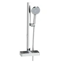 Saliscendi Doccia Con Mensola Flex Acciaio 150 Cm Cromato
