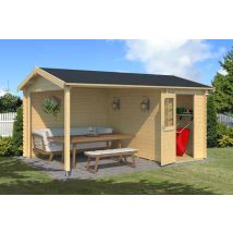 Lasita Maja - Wibo 300-log Cabin, Wooden Garden Room, Timber Summerhouse, Home Office - L465 X W337.8 X H245.1 Cm