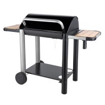 Barbecue a carbonella Vulcano 3000 – 20 persone – ghisa, acciaio, legno – 3 livelli di cottura – Somagic