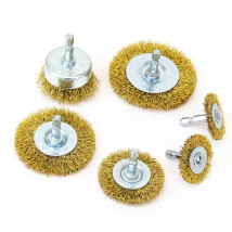6pc Wire Brush Set Drill Wheel Cup Flat Metal Cleaning Rust Sanding Set Wb155
