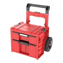System Pro Cart 2.0 Plus Drawer 2 Red Ultra Hd Custom Mobile Box Auf Rädern 520 X 415 X 660 Mm 9,5 L 12 L Abnehmbarer Doppelteleskopgriff - Qbrick