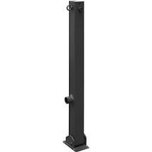 Poste barrera plegable de hierro micáceo 900 mm – Acero galvanizado – Seguridad en zonas de peatones y aparcamientos