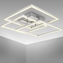 B.k.licht - I Plafonnier Led 40 Watt I Plafonnier De Bureau Pivotant I Blanc Chaud 3000k I Finition Chrome-aluminium