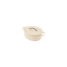 Ovale Cocotte Mit Feder, Beige, 31 Cm, 6 L – Beka